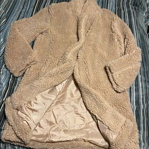 Faux Fur Love Tree Teddy Bear Coat